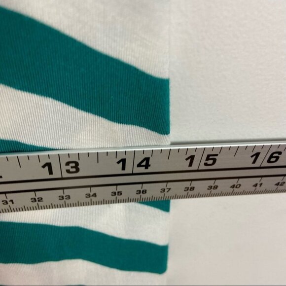 Anthropologie Striped Asymmetric Hem Short Sleeve Top‎ Size Small T-Shirt Blouse - Picture 8 of 12